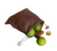 Bag for Mushroom Collection - Folding Waxed with Lanyard, Bag for Collecting Rocks, Shells Treasures Survival Tools Mushrooms Oranges Fruit and Vegetables
