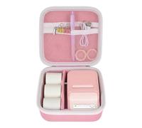 Bag for NIIMBOT B1/B21/B1 Pro/B21 Pro for SUPVAN T50M Pro Printer | Customizable Compartments Space for 3 Rolls Label Printer Tote Bag Office School Business Travel Bag Only Pink