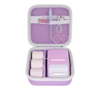 Bag for NIIMBOT B1/B21/B1 Pro/B21 Pro for SUPVAN T50M Pro Printer | Customizable Compartments Space for 3 Rolls Label Printer Tote Bag Office School Business Travel Bag Only Bag Purple