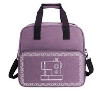 Bag for Sewing Machines - Craft Case Cover, Storage Bag, Multi-T-Techet Sewing with Bow Straps and Compartments for Performances, Tools, Foot Pedal, Scissors, Bobbin Holder, Re, Purple