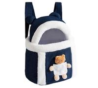 Bag for Small Animals - Portable Canvas Backpack 28 x 21 x 36 cm | Soft Cage for Kittens, Cosy Sleeping Kennel Padded in Sponge, Adjustable Carrying Bag with Opening