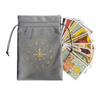 Bag for Tarot Cards,Small Playing Card Pouch - Velvet Storage Bag, Dice Jewelry Organizer Pouch, Tarot Card Holder Bag for Kids Adults, ZTD11, Refer to description, Unisex