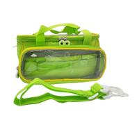 Bag for Tonie Storage, Carrying Case for Tonie Box 2 & 1 with Clear Window and Adjustable Strap, Portable Travel Carrier Bag for Toniebox Headphones & Accessories (Green)