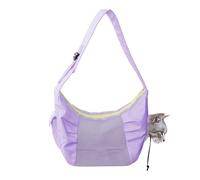 Bag for transporting cats, sling handbag with zip on the top, travel dragon bag with ventilation net - for car and pup travel up to 6.35 kg kittens and bicycles