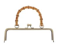 Bag Frame Vintage Style Metal Purse Bag Frame Kiss Clasp Lock with Handle Jewelry Clasps Sewing Fasteners Making Supplies(Bronze 25cm A)