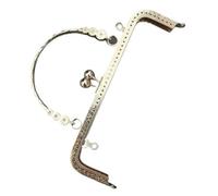 Bag Handles for Bag Making 1PC Metal Kiss Clasp Lock Frame Metal Frame Kiss Clasp Lock for Handbag Purse Coin Bag DIY Tool DIY Metal Frame Purse Handle(Gold,18cm)