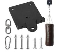 Bag Hanger - Heavy Duty Wall Mount, Ceiling Hook Bracket with Wood Beam | 360 Rotation Sturdy Boxing Bag Holder Steel Mounting Solution Secure Punching Bag Hanger for Muay Thai Training Ceiling Use