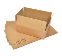 BAG-IT 25x Single Wall Cardboard Packing Boxes 17"x10"x5" (430x255x125mm) Small Parcel Shipping Mailing Postal Gift Cube Postal Shipping Box Mailing Cartons Shipping boxes