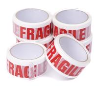 BAG-IT Brown Packaging Tape, Heavy-Duty Parcel Tape for Packing, All Purpose Strong Adhesive Tape, Secure Sticky Seal for Boxes, FSC Certified Shipping Tape (12, Fragile)