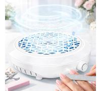 BAG.IT Nail Dust Collector 4000 RPM Motor, Professional Strong Vacuum Fan Dust Collector with Reusable Filter+Brush, Powerful Nail Dust Extractor for Salon & Home (UK Plug)