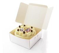 bag it Paper 9 Inch Square Cake Box | Pack of 10 | 9"x9"x4" Cardboard Cake Boxes for Weddings, Birthdays, Parties, and Celebrations | Sturdy Cardboard Bakery Packaging for Cakes and Desserts