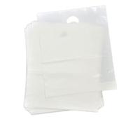 bag it Plastics 100 Clear Carrier Bags with Handles 15" x 18" + 3" - Heavy Duty Varigauge Punched Handle - Strong Plastic Shopping Bags for Shops & Retail