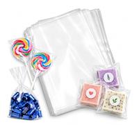 Bag It Plastics 1000 Cellophane Sweet Bags 3" x 5" / 75mm x 125mm | Crystal Clear, Food Safe, Heat Sealable Open Top Display Bags for Sweets, Cookies, Cake and Gift Packaging