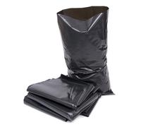 Bag It Plastics 200 Heavy Duty Black Rubble Sacks (40kg) - 400 Gauge 20" x 30" (500mm x 750mm) Strong Builders Bags for Bricks, Rubble, Gravel, Garden Waste.