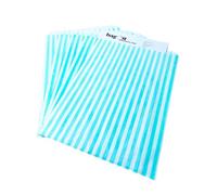 Bag It Plastics Candy Stripe Paper Sweet Bags - Aqua Blue, 10" x 14" / 250x350mm, Pack of 100 - Premium UK Made Sweet, Popcorn, Wedding Favours & Cookie Bags