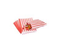 Bag It Plastics Candy Stripe Paper Sweet Bags | Red | 5" x 7" / 125x175mm | Pack of 200 | Multipurpose Use for Sweets, Popcorn, Wedding Favours, Pick and Mix & Cookies!