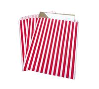 Bag It Plastics Candy Stripe Paper Sweet Bags | Red | 7" x 9" / 175x225mm | Pack of 1000 | Multipurpose Use for Sweets, Popcorn, Wedding Favours, Pick and Mix & Cookies!