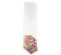 Bag It Plastics Clear Cellophane Sweet Bags with Card Base (Pack of 100) - Block Bottom Gift Bags - 30.5x7.7x5.3cm (12"x3"x2.1") - Perfect for Sweets, Cookies, Treats & Favors