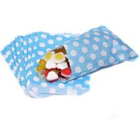Bag It Plastics Polka Dot Paper Sweet Bags | Aqua Blue | 5" x 7" / 125x175mm | Pack of 500 | Multipurpose Use for Sweets, Popcorn, Wedding Favours, Pick and Mix & Cookies!