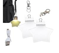 Bag Light for Handbag, 2Pieces LED Heart Shaped Purse Light, 7 Color Handbag Sensing Lights, Star Shape Hanging Night Lights, Rechargeable Mini Touch Purse, Backpack Glow Lamp for Women Ladies Girls