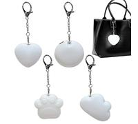 Bag Light for Purse - 4-Piece Cute Touch Sensor Keychain, Inside Tote Flashlight Keychain Lamp, High Output LED Illumination with Automatic Shut-Off Feature and Heavy Duty Clip | Women Girls Wallet Da