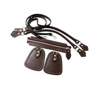 Bag Making Accessory Set with PU Leather Look Handles, Adjustable Strap and Zipper Panel for Crochet Purse Projects Crochet Purse Hardware Woven Handbag Supplies Satchel Components Replacement Bag