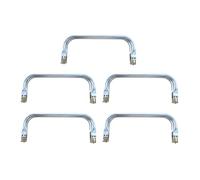Bag Making Handle Hardware Set, Metal Hand Carry Frame for Handbag Tote Case Projects, Hinged Screw Mount, 5Pcs Metal Bag Handle Replacement Carry Hardware Handbag Tote Luggage Repair Screw Mount Grip