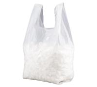 Bag Market | 100 x Extra Strong Large Jumbo White Plastic Vest Carrier Bags 13 x 19 x 23" - Reusable Shopping Groceries Bags - LYNX