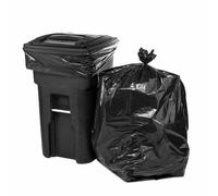 Bag Market | 200 x Large Black Bin Bags/Sacks - Medium Duty - 120 Gauge - Rubbish, Strong, Refuse, Waste