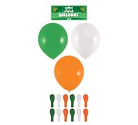 Bag of 15 Green Orange White Irish Party Balloons St Patricks Day