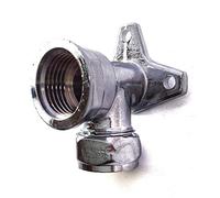 Bag of 2-15mm x 1/2" Chrome Wallplate Elbow (Known as Chrome Pipe Fittings / 15mm Chrome Compression Elbow/Chrome Pipe Fittings/Chrome Elbow/Wall Plate Elbow)