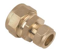 Bag of 2-15mm x 10mm Brass Compression Reducing Coupling (Known as 15mm Copper Pipe Fittings/Brass reducing Coupling/Compression Coupling Also Available in 8mm, 10mm, 12mm, 15mm, 22mm, 28mm)