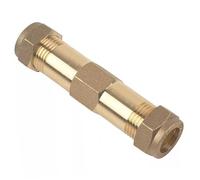 Bag of 2-22mm Brass Compression Repair Coupling (Known as 22mm Pipe Fittings/Compression Repair Coupling/Plumbing Compression Fittings/Repair/Coupling Also Available in 15mm)