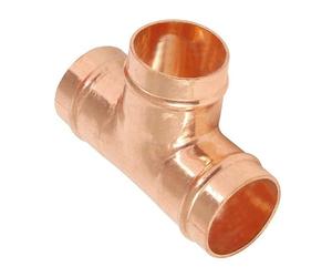 Bag of 5-22mm Solder Ring Equal Tee (Known as 22mm tee Also/Plumbing Fittings Also Available in 8mm, 10mm, 15mm, 22mm, 28mm, 35mm, 42mm and 54mm)