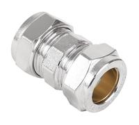 Bag of 5-28mm Chrome Coupling (Known as 28mm Copper Fittings/Pipe Coupling/Pipe connectors/Compression Chrome Couplings Also Available in 15mm, 22mm, 28mm, 35mm, 42mm)