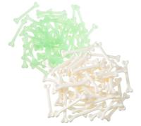 Bag Of Bones Halloween Fake Bones, 50PCS 2.76in Mini Plastic Bones, White Skeleton Bones with Hole, DIY Halloween Skeleton Bones for Halloween, Caveman, Stage Performance, Haunted House, White
