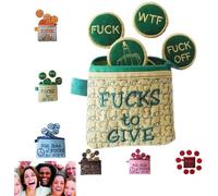 Bag of Fucks，Big Bag of Fucks，Big Bag of F*CKS to Give Zipper Pouch，F*CKS to Give Gag GIF，Humor Different Kinds of "Fucks"，Handy Zipper Purse， Novelty Toys Weird Stuff Gifts for Friends(Green)