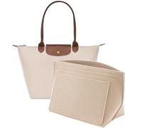 Bag Organiser Is Suitable for Longchamp LE PLIAG Multicple Size Options Are Available. (Beige,L)