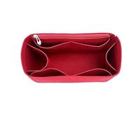 Bag Organizer for Herbag 31/39, Felt-Lined Storage Bag Insert(Red a,for herbag31)