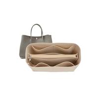 Bag Organizer Lined Storage Bag Bag Storage Insert Portable Makeup Bag for Hermès Garden Party(BeigeB,for Garden Party 30)