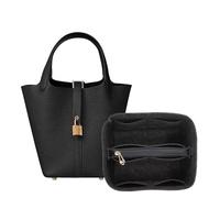 Bag Organizer Liner Storage Bag Bag Storage Insert Portable Makeup Bag for Hermes Picotin18/22/26(Black B,Picotin 26)
