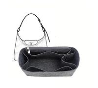 Bag Organizer Liner Storage Bag for Longchamp Hobo Bag Storage Insert Portable Makeup Bag(Gray A)