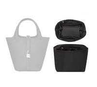 Bag Organizer Nylon Storage Bag Bag Storage Insert for Hermes Picotin18/22 Handbag(Black,Picotin18)