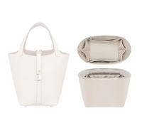 Bag Organizer Nylon Storage Bag Bag Storage Insert for Hermes Picotin18/22 Handbag(White,Picotin 22)