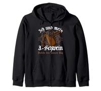 Bag Pipe Bagpipe Player Medieval A Pig Zip Hoodie
