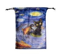 Bag Pouch - Tarot Storage Bag, Cat Flannel Bag | Storage Pouch for Dice Drawstring, Jewelry Carrying Jewelry for Most Standard Size Playing Cards For Tarot Enthusiasts and Everyday Organizations, c