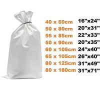 BAG SACKS WOVEN LARGE EXTRA HEAVY DUTY RUBBLE SAND BAG SACKS POLYPROPYLENE PB (1, 16"X24" - 40 X 60CM)