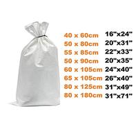 BAG SACKS WOVEN LARGE EXTRA HEAVY DUTY RUBBLE SAND BAG SACKS POLYPROPYLENE PB (10, 31"X71" - 80 X 180CM)