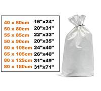 BAG SACKS WOVEN LARGE EXTRA HEAVY DUTY RUBBLE SAND BAG SACKS POLYPROPYLENE PB (100, 20"X31" - 50 X 80CM)