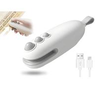 Bag Sealer Heat Seal, Heat Sealer Machine, Easy Seal Bag Sealer,Mini Bag Sealer and Cutter, Plastic Bag Sealer, Bag Resealer Machine, Mini Sealer for Plastic Bags, 2 in 1 Food Sealer (White)